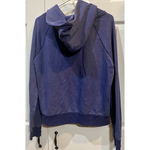 Victoria's Secret PINK Hooded Sweatshirt Blue with White LOVE LOVE PINK Sz Lg - Picture 3 of 4